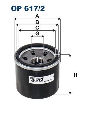 FILTRON OP 617/2 Oil filter 3/4-16 UNF-2B, with overpressure valve, Spin-on Filter