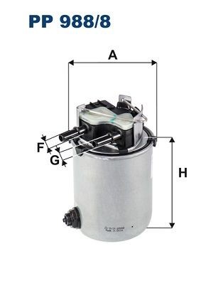FILTRON PP988/8 Fuel filter 16 40 04B D0B