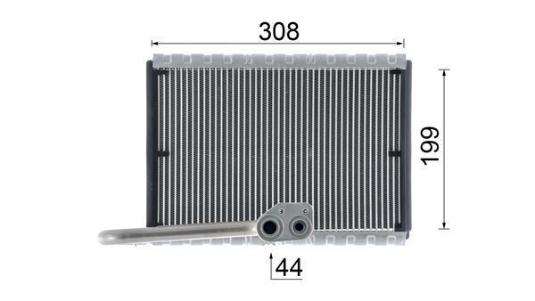 MAHLE ORIGINAL AE 169 000P Evaporator, air conditioning without expansion valve