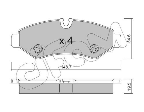 CIFAM 822-1275-0 Brake pad set prepared for wear indicator