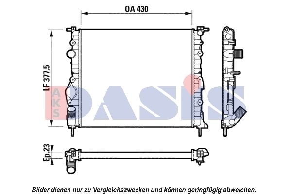 AKS DASIS 181700N Engine radiator 82000-49077