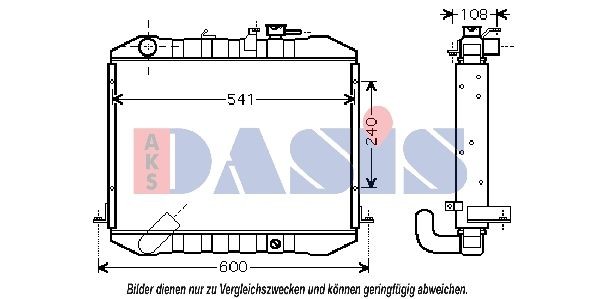 AKS DASIS 210171N Engine radiator 1640054481