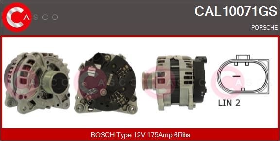 CASCO CAL10071GS Alternator PORSCHE 718 2016 in original quality