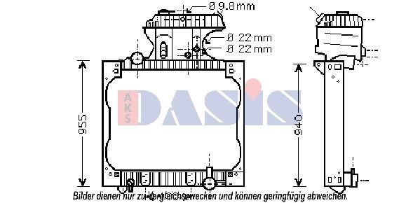 AKS DASIS 845 x 940 x 52 mm Kühler, Motorkühlung 260016N kaufen