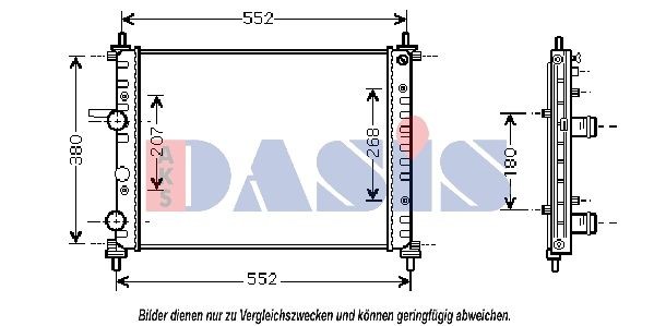 AKS DASIS Core Dimensions: 455x637x55 Radiator 261020T buy