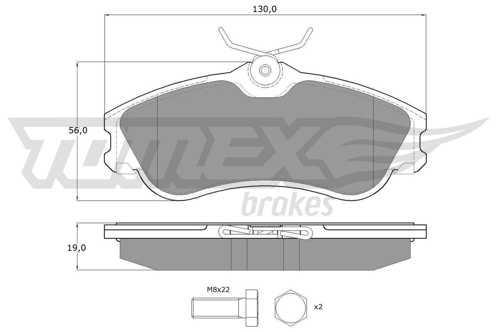 23346 TOMEX brakes TX11-121 Brake pad set 425333
