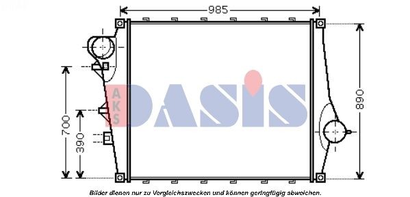 AKS DASIS 280011N Ladeluftkühler für VOLVO FH 16 LKW in Original Qualität