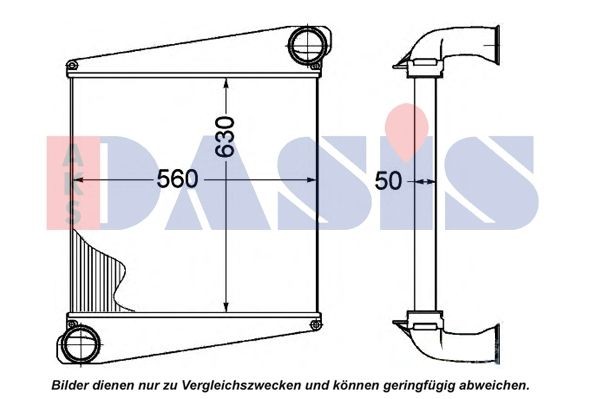 AKS DASIS 287007N Ladeluftkühler für VOLVO FL 6 LKW in Original Qualität