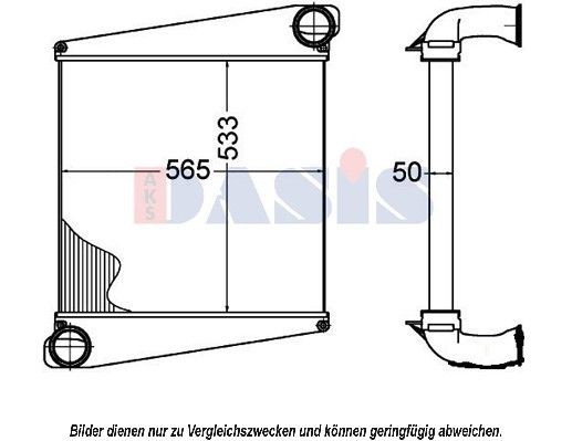 AKS DASIS 287009N Ladeluftkühler für VOLVO FLC LKW in Original Qualität
