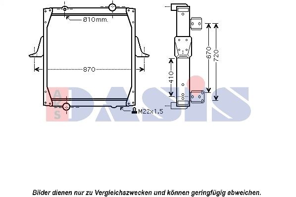 AKS DASIS 390013N Kühler, Motorkühlung für RENAULT TRUCKS Kerax LKW in Original Qualität