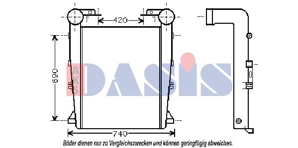 AKS DASIS 397016N Ladeluftkühler für RENAULT TRUCKS Premium LKW in Original Qualität
