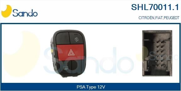 Citroën Hazard Light Switch SANDO SHL70011.1 at a good price