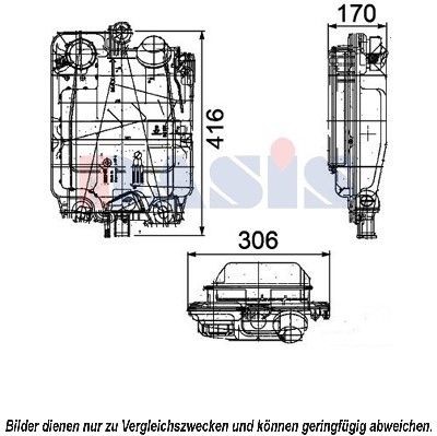 AKS DASIS 404000N Ausgleichsbehälter für IVECO EuroTrakker LKW in Original Qualität