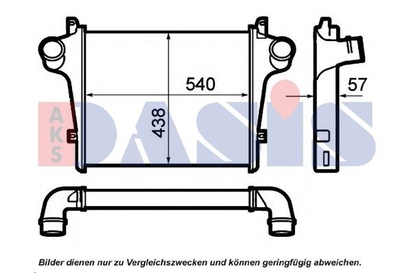 AKS DASIS 407000N Ladeluftkühler für IVECO EuroCargo I-III LKW in Original Qualität