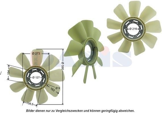 AKS DASIS 590 mm Fan Wheel, engine cooling 448032N buy