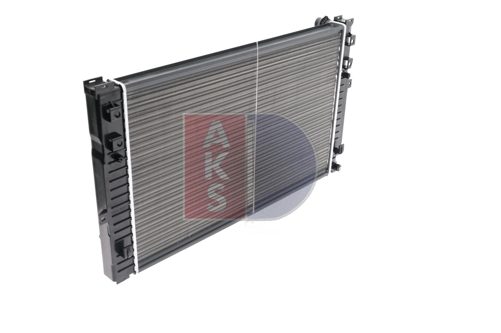 480390N Radiator 480390N AKS DASIS for vehicles with/without air conditioning, 630 x 397 x 32 mm, Manual Transmission, Mechanically jointed cooling fins