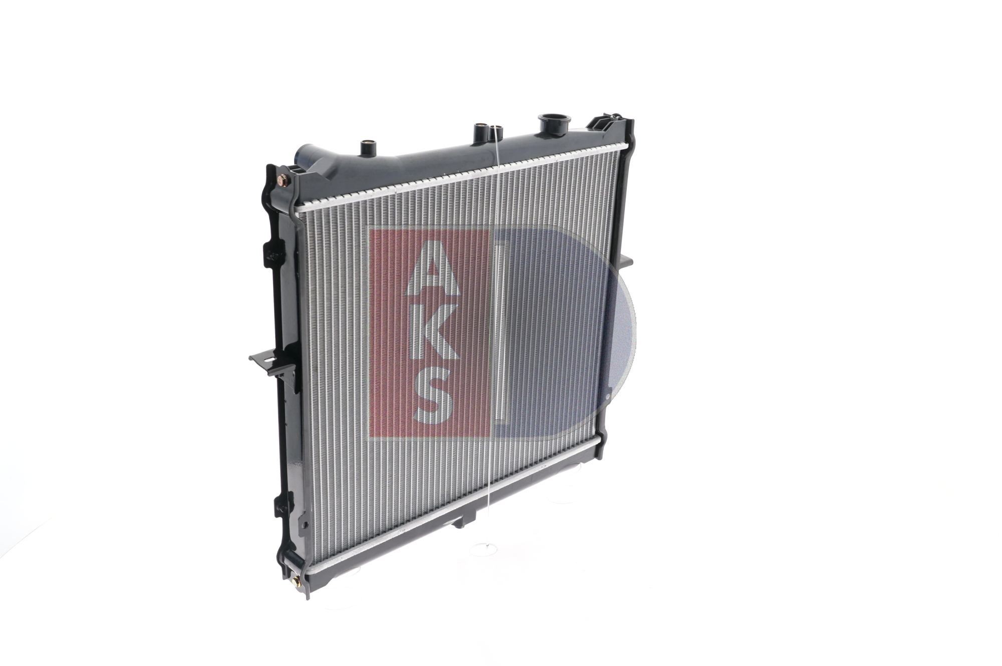 510130N Radiator 510130N AKS DASIS for vehicles with/without air conditioning, 450 x 524 x 28 mm, Manual Transmission, Brazed cooling fins