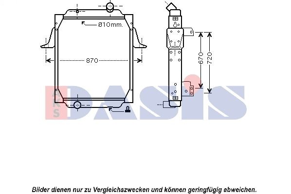 AKS DASIS 680287N Kühler, Motorkühlung für RENAULT TRUCKS Premium LKW in Original Qualität