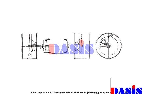 AKS DASIS 742030N Innenraumgebläse für MERCEDES-BENZ LK/LN2 LKW in Original Qualität