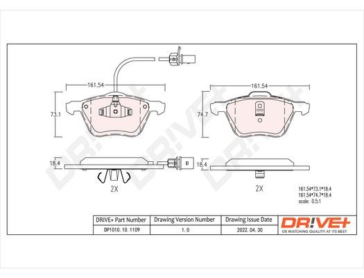 Great value for money - Dr!ve+ Brake pad set DP1010.10.1109
