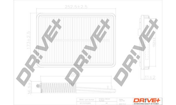 Dr!ve+ DP1110.10.0200 Air filter 1654 64B A1A
