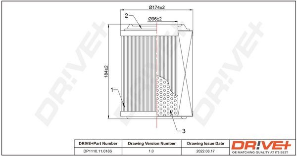 Dr!ve+ DP1110.10.0286 Luftfilter für RENAULT TRUCKS Maxity LKW in Original Qualität