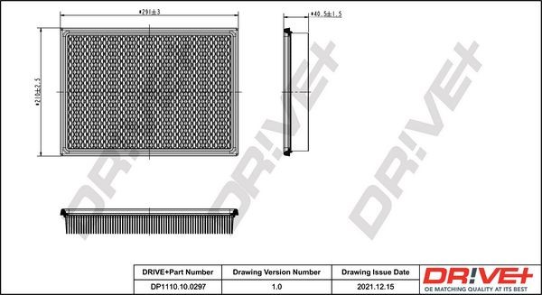 Dr!ve+ DP1110100297 Air filters JEEP Grand Cherokee WH 3.0 CRD 4x4 218 hp Diesel 2009 price