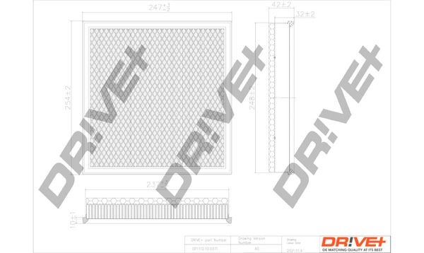 Original Dr!ve+ Engine air filters DP1110.10.0371 for OPEL ZAFIRA