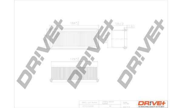 Renault 20 Engine air filter 17298481 Dr!ve+ DP1110.10.0535 online buy