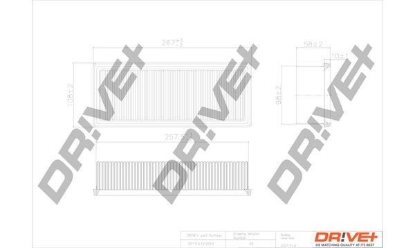 Dr!ve+ DP1110.10.0553 Air filter PHE 000120