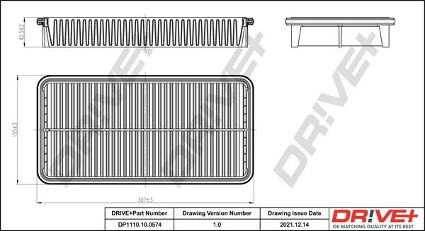 Dr!ve+ Engine air filters diesel and petrol TOYOTA MR2 II Coupe (W20) new DP1110.10.0574