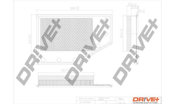 Dr!ve+ Engine air filter diesel and petrol Opel Insignia B Country Tourer new DP1110.10.0589