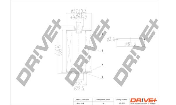 Dr!ve+ DP1110110158 Oil filter OPEL Insignia A Country Tourer (G09) 1.6 CDTi (47) 136 hp Diesel 2015