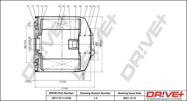 DP1110.11.0168 Dr!ve+ DP1110110162 Oil filter VW Caddy 2 Van 1.9 D 64 hp Diesel 1996 price