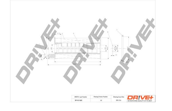 OEM-quality Dr!ve+ DP1110.11.0221 Engine oil filter