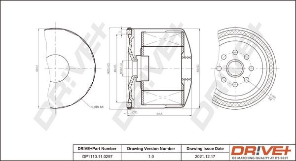 Dr!ve+ M 20 X 1.5, Spin-on Filter Inner Diameter 2: 87mm, Outer Diameter 2: 98mm, Ø: 102mm, Height: 82mm Oil filters DP1110.11.0297 buy