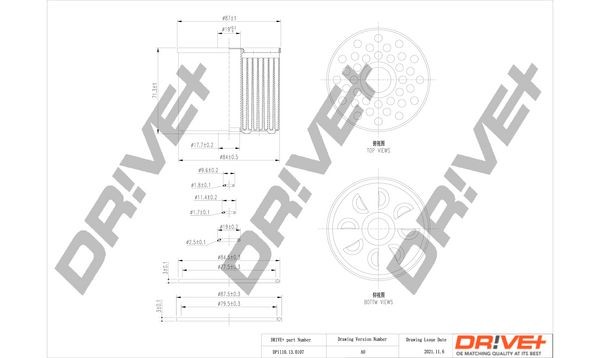 Dr!ve+ DP1110.13.0107 Fuel filter 251 397