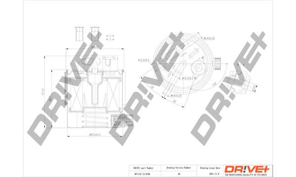 Dr!ve+ DP1110.13.0109 Fuel filter 16400-JD52D