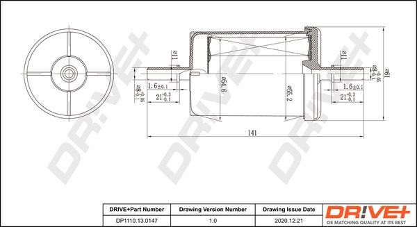 Dr!ve+ DP1110130147 Fuel filter CITROËN DS5 Hatchback 1.6 THP 165 165 hp Petrol 2013