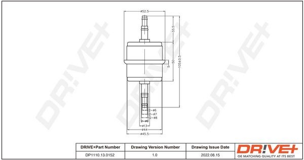 Original Dr!ve+ Fuel filters DP1110.13.0152 for FORD TRANSIT