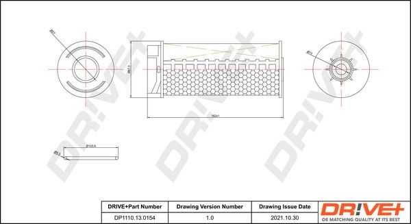 Dr!ve+ Filter Insert Height: 164mm Inline fuel filter DP1110.13.0154 buy