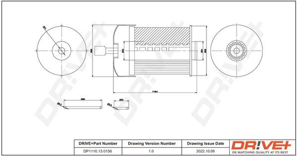 Dr!ve+ DP1110.13.0156 Fuel filter 16 40 073 43R