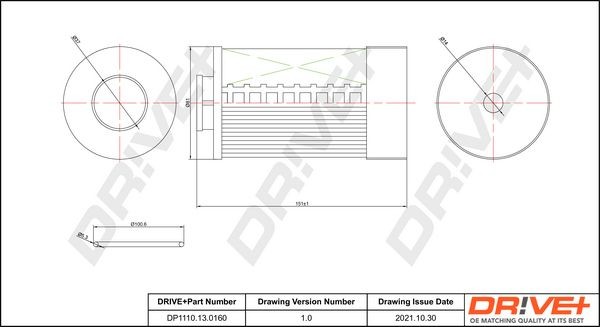 Dr!ve+ DP1110130160 Fuel filter IVECO Daily IV Box Body / Estate 35C15 V, 35C15 V/P 146 hp Diesel 2010