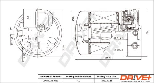 Mercedes SPRINTER Fuel filters 17299169 Dr!ve+ DP1110.13.0163 online buy