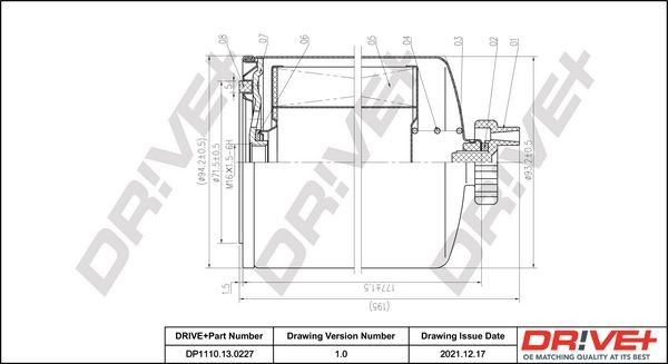 Dr!ve+ DP1110.13.0227 Kraftstofffilter für IVECO Trakker LKW in Original Qualität
