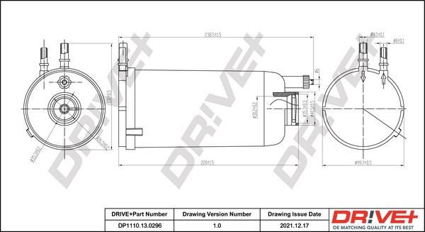 Dr!ve+ DP1110.13.0296 Fuel filter MK 666922