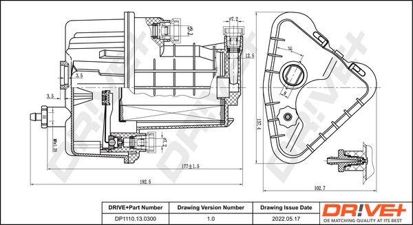 Honda CIVIC Fuel filters 17299306 Dr!ve+ DP1110.13.0300 online buy