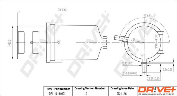 Dr!ve+ DP1110.13.0301 Fuel filter 2H0-127-401A