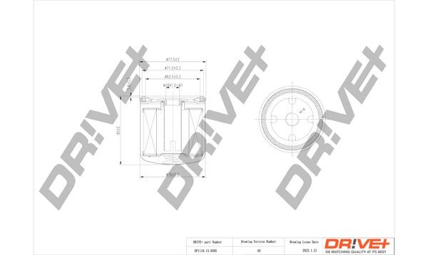 Dr!ve+ DP1110.13.0305 Fuel filter 135001