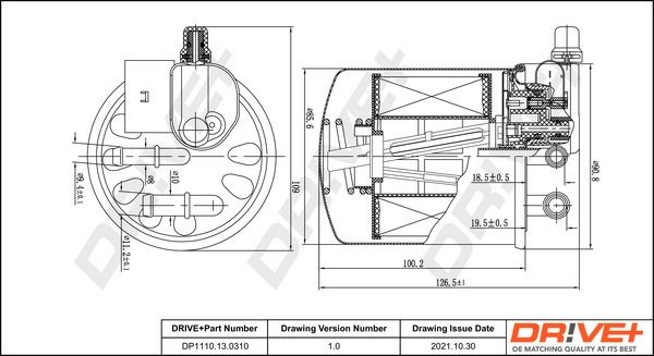 Original Dr!ve+ Fuel filters DP1110.13.0310 for MERCEDES-BENZ B-Class
